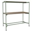 Burocean Elki - Tafel - mobiel - rechthoekig - walnoot - saliegroen basis