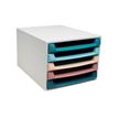 9002493221604-Exacompta Skandi - Corbeille à courrier - 5 tiroirs - pour A4 Plus - bleu canard, bleu glacé, -P_405233384_3-0