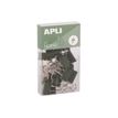 8410782199816-APLI Up North - Pince double clip - métal - vert foncé - pack de 15-P_405243331_2-1