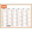 3664447209487-Oberthur Classique - Planificateur - fixation murale - 2015 - visualisation de 6 mois - 430 x 335 mm - --0