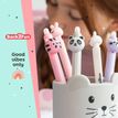 8422593119846-Back 2 Fun -  Stylo bleu effaçable avec tête de pingouin -  écriture fun et sans ratures pour enfant--3