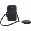 3664447203928-Oberthur Lisbonne - Sac Téléphone Noir – Petit Sac Bandoulière Élégant Mix-Matière, Porte-Monnaie Am-P_405246753_1-0