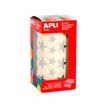 8410782111177-APLI kids - Adhésif décoratif - 2360 pièces - étoile - 12.5 / 19.5 mm - 59 feuilles - argent métallique - p--0