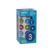 3270241025361-APLI kids - Jeu d'adhésifs de décoration - 30 feuilles - lettres minuscules, point d'interrogation, exclamation  - 20 cm de diamètre - ble-P_405250431_1-0