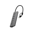 3303170118139-T'nB iClick - Hub - 7-in-1 - 4 x SuperSpeed USB 3.0 + 3 x USB-C - aluminum-P_405255474_1-0