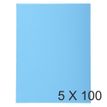 3288584101109-Exacompta Forever - 5 Paquets de 100 Chemises - 220 gr - bleu vif--0