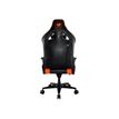 4715302441692-Fauteuil gamer Armor Titan - accoudoirs réglables - Noir et orange-Arrière-3