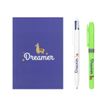 3086123558854-BIC My Message Dreamer - Kit avec 1 carnet et 1 stylo à bille 4 couleurs + 1 surligneur-Avant-1