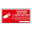 PICKUP - Teken - under video surveillance - rechthoekig - 300 x 150 mm - polystyreen