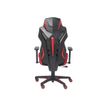 3701338800702-Fauteuil gamer POPER-M - accoudoirs réglables - noir et rouge-Arrière-4