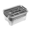 8009404239360-CEP - boîte de rangement - 13 L - gris-Angle gauche-0