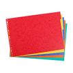 3141879909883-Exacompta - Pack de 20 intercalaires 5 positions - A3 - couleurs assorties-Avant-1