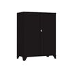 Armoire démontable à portes battantes avec pieds - 113x80 cm - noir vernis
