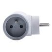 3760110685562-WATT & CO - Multiprise biplite rotative - blanc/gris-Droite-2