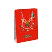 5033601498186-Clairefontaine - Sac cadeau - 26,5 cm x 14 cm x 33 cm - flocons rouge-Angle gauche-0