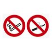 3130630671114-Exacompta - Panneau Interdiction de vapoter et fumer - 30 x 15 cm - rouge-Avant-0