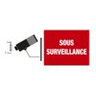 3130630671077-Exacompta - Panneau de signalisation adhésif - Sous surveillance - 300 x 150 mm - vert-Avant-0