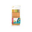 4006381579544-STABILO Point 88 Soft Colors - Pack de 10 feutres fin - couleurs assorties-Avant-0