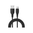 3701090636885-Wave Concept Liquid Silicone - Câble USB-A vers USB-C - 1 m - noir-Avant-0
