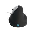 8719274490456-R-Go Tools - souris filaire ergonomique pour gaucher - noir et argent-Arrière-0