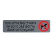 3130630671763-Exacompta - Pictogramme - Interdit aux chiens - 44 x 165 mm - aluminium brossé-Haut-0