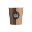 8691444027443-Huhtamaki - 50 Gobelets jetables en carton décorés boisson chaude - marron - 20 cl-Avant-0