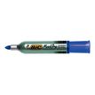 2012349433836-BIC ONYX 1482 - Pack de 12 marqueurs permanents - pointe ogive - bleu-Angle gauche-0
