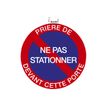 3130630671022-Exacompta - Panneau de signalisation adhésif - Ne pas stationner devant - 30 cm de diamètre-Avant-0