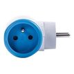 3760110685555-WATT & CO - Multiprise biplite rotative - blanc/bleu-Droite-2