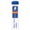 STAEDTLER Mars micro carbon - Potloodstift - B - jet zwart - 0.9 mm - pak van 12 - voor graphite 760, 762, 764, 779