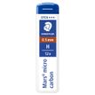 STAEDTLER Mars micro carbon - Potloodstift - H - jet zwart - 0.5 mm - pak van 12 - voor graphite 760, 762, 779