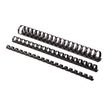 Fellowes Plastic Comb - 16 mm - 30 cm - 21 ringen - A4 (210 x 297 mm) - 120 vellen - zwart - 100 stuks plastic inbindkam - voor Fellowes Galaxy 500, Orion 500, Pulsar+ 300, Quasar+ 500, Star+ 150, Starlet 2+
