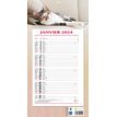 CBG 409 Animaux - Maandblokkalender - 2020 - maandweergave - 12 vellen - 190 x 360 mm - met datum