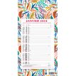 CBG 409 Végétal - Maandblokkalender - 2020 - maandweergave - 12 vellen - 190 x 360 mm - met datum