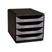 9002493021136-Exacompta BigBox - Module de classement 4 tiroirs - noir/argent-P_79144678_3-2