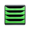 Exacompta BIG-BOX Classic - Ladekast - 4 lades - A4 Plus - appelgroen, muisgrijs