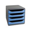 9002493421141-Exacompta BigBox - Module de classement 4 tiroirs - gris/bleu brillant-P_79151118_2-1