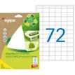Agipa Etiquettes - Permanente acryl kleeflaag - wit - 16 x 22 mm 1008 etiket(ten) (14 vel(len) x 72) etiketten