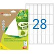 Agipa Etiquettes - Permanente acryl kleeflaag - wit - 48,5 x 18,5 mm 392 etiket(ten) (14 vel(len) x 28) etiketten