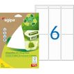 APLI-Agipa - Permanente acryl kleeflaag - wit - 97 x 46 mm 84 etiket(ten) (14 vel(len) x 6) etiketten