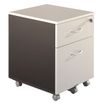 Simmob - Voetsteun - mobiel - 2 lades - onderdeelplank, MDF - lichtgrijs, antraciet