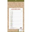 CBG 409 Natura - Maandblokkalender - 2020 - maandweergave - 12 vellen - 190 x 360 mm - met datum