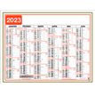 Oberthur Classique - Planner - wandmontage - 2015 - 6 maanden per pagina - 520 x 405 mm - met datum