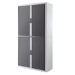 Paperflow easyOffice - Keukenkast - 4 planken - 4 deuren - metaal, polypropyleen, high-impact tinted polysterene - wit, houtskool