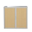Paperflow easyOffice - Keukenkast - 2 planken - 2 deuren - metaal, polypropyleen, high-impact tinted polysterene - grijs, strand