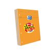 Oxford Bloc Orange - Bloknote - geniet - 210 x 315 mm - 80 vellen / 160 pagina's - van ruiten voorzien (pak van 3)