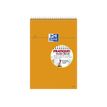 Oxford Bloc Orange A4+ - Bloknote - met draad gebonden - 80 vellen / 160 pagina's - extra wit papier - van ruiten voorzien - oranje hoes (pak van 5)