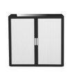 Paperflow easyOffice - Keukenkast - 2 planken - 2 deuren - metaal, polypropyleen, high-impact tinted polysterene - zwart, wit