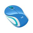 Logitech M187 - Muis - optisch - draadloos - 2.4 GHz - USB draadloze ontvanger - blauw