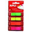 Apli - Marque-pages (Index) - 12 x 45 mm - couleurs fluos